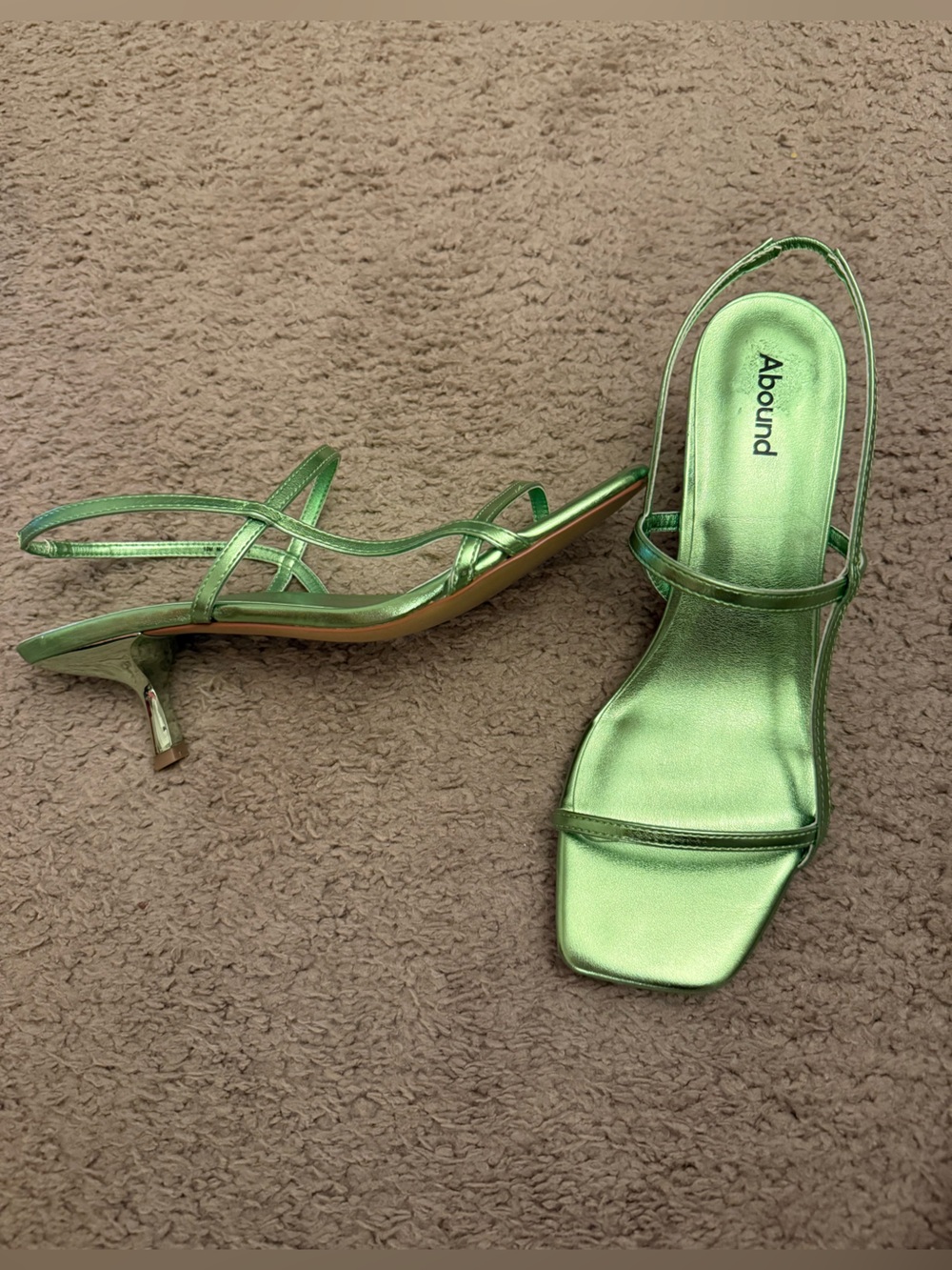 Abound metallic green strappy sandals
